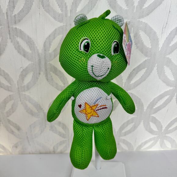 Care Bears Water Splish Splashers 12" Green Wish Bear Bath Pool Beach Soft Plush - Picture 5 of 6